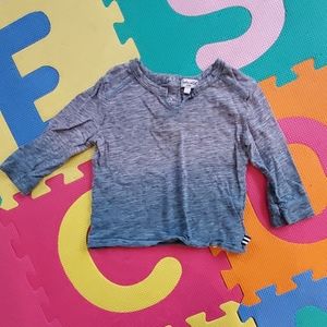 Splendid blue grey ombre shirt, size 6-12 months